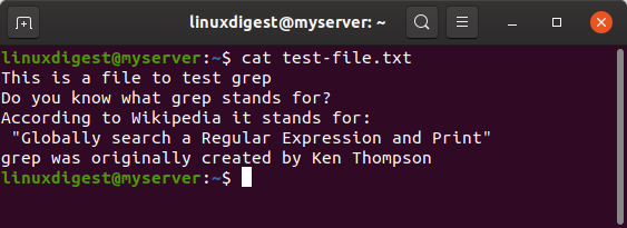 Test file for our grep example commands.