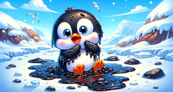 How to untar file. Linux mascot bathing in tar
